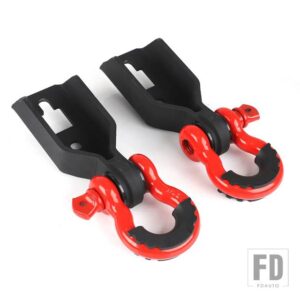 フォード フロント牽引フックシャックルマウントキット 2009-2023 F-150 用 3/4インチ D リングシャックル付き - 1 set