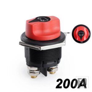 DC 32V バッテリースイッチ断路器電源アイソレータ 50A 100A 200A 300A カットオフラリースイッチキット車オートバイ トラックボート - 200A not removable