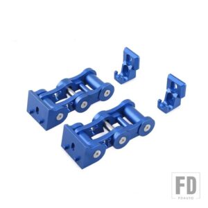 ジープ ステンレス ラッチ ロッキング フード キャッチ キット 2007-2017 ラングラー JK JKU 用 - Blue