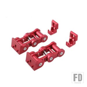 ジープ ステンレス ラッチ ロッキング フード キャッチ キット 2007-2017 ラングラー JK JKU 用 - Red