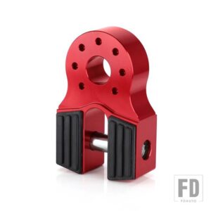 トウバー ウインチ フック マウント フィールド スポーツ ラバー ガード フラット リンク アルミ シャックル オフロード車両用 用 - Red