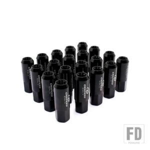 60mm M14 * 1.5 ホイールナット 20個 レーシングラグホイールナットネジ/アルミラグナット M14X1.5 - Black