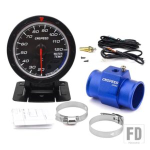 60mm水温計 20-120 摂氏水温ジョイントパイプセンサーアダプター 1/8NPT - With 38 adapter