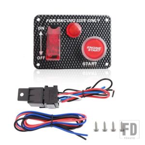 エンジンスタートボタンロッカートグルスイッチ 12V LED パネルコンビネーションスイッチレーシングキャンピングカーボートトラック RV - 1PBC