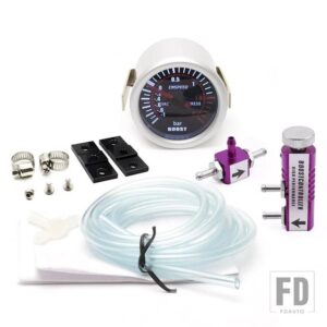 ターボブーストゲージ 2インチ52mm -1-2 バースモークレン自動ターボブーストコントローラキット 1-30 PSI - With purple Control