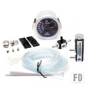 ターボブーストゲージ 2インチ52mm -1-2 バースモークレン自動ターボブーストコントローラキット 1-30 PSI - With black Control