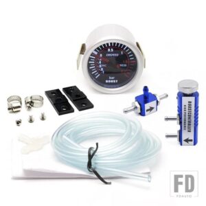 ターボブーストゲージ 2インチ52mm -1-2 バースモークレン自動ターボブーストコントローラキット 1-30 PSI - With blue Control