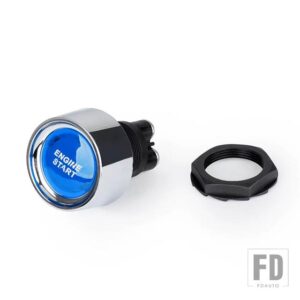エンジンスタート 50A プッシュボタンキーレススイッチ DC 12V/24V レーシング小型スタートボタン点火スターターオンオフスイッチ - Blue