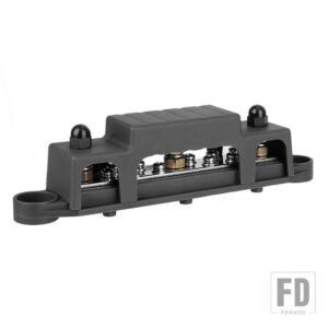 150A バスバーブロック配電端子ブロック 10 端子ネジバスバーキャンピングカーボートマリンキャラバン RV - Black