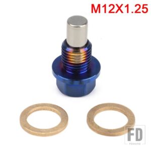 再利用可能な永久磁気 5000 GS チタン合金磁性オイルドレンプラグ オイルサンプナット M12X1.25 M12X1.5 M12X1.75 M14X1.5 - M12x1.25