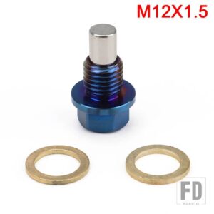 再利用可能な永久磁気 5000 GS チタン合金磁性オイルドレンプラグ オイルサンプナット M12X1.25 M12X1.5 M12X1.75 M14X1.5 - M12x1.5