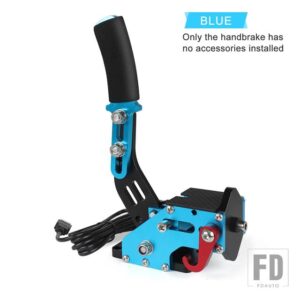 USB ハンドブレーキ SIM G25/27/29 T300 T500 PC レーシングゲーム FANATECOSW ダートラリーハンドブレーキシステムレッドブラックブルー - Blue