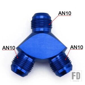 アルミ Y ブロック ADAPTE AN6 AN8 AN10 R 継手アダプタ黒 Y タイプオイルパイプジョイント - AN10 BLUE