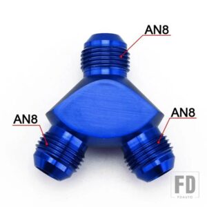 アルミ Y ブロック ADAPTE AN6 AN8 AN10 R 継手アダプタ黒 Y タイプオイルパイプジョイント - AN8 BLUE