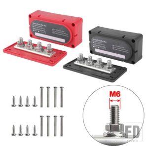 汎用 1248V 300A 配電ブロックモジュール設計マリンバスバートラック用自動車用 ボート M6 M8 M10 - M6