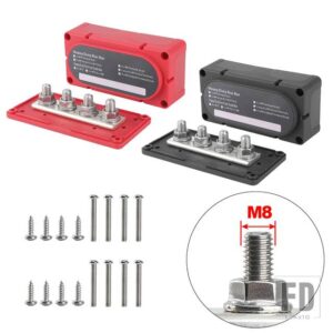 汎用 1248V 300A 配電ブロックモジュール設計マリンバスバートラック用自動車用 ボート M6 M8 M10 - M8