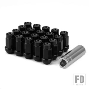 7075-T6 アルミスタイル 20個 M12X1.5 M12 * 1.25 レーシングカー六角 19 mmホイールナットラグナットボルト
