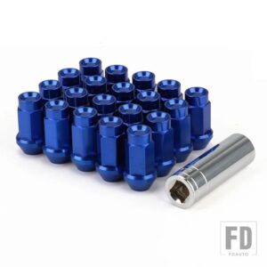 7075-T6 アルミスタイル 20個 M12X1.5 M12 * 1.25 レーシングカー六角 19 mmホイールナットラグナットボルト