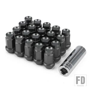 7075-T6 アルミスタイル 20個 M12X1.5 M12 * 1.25 レーシングカー六角 19 mmホイールナットラグナットボルト