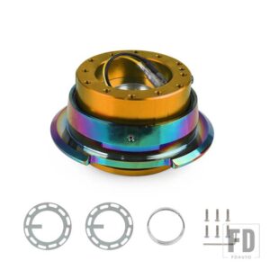 汎用 新レーシングステアリングホイールハブアダプターボスキットアルミクイックリリースハブアダプターボスキット - Gold
