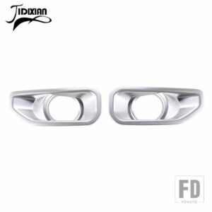 ジープ フロントフォグライトランプ装飾カバーアクセサリー ラングラー JL サハラ 2018-21 2021-23 アップ用 - B Silver