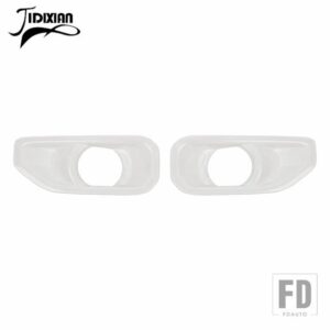 ジープ フロントフォグライトランプ装飾カバーアクセサリー ラングラー JL サハラ 2018-21 2021-23 アップ用 - B white