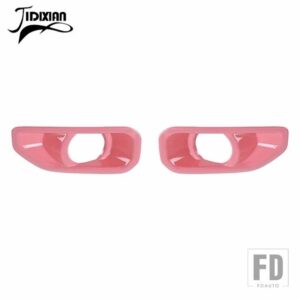 ジープ フロントフォグライトランプ装飾カバーアクセサリー ラングラー JL サハラ 2018-21 2021-23 アップ用 - B pink
