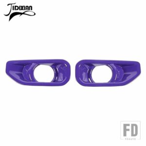ジープ フロントフォグライトランプ装飾カバーアクセサリー ラングラー JL サハラ 2018-21 2021-23 アップ用 - B purple
