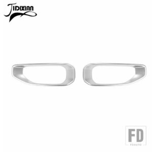 ジープ フロントフォグライトランプ装飾カバーアクセサリー ラングラー JL サハラ 2018-21 2021-23 アップ用 - A Silver