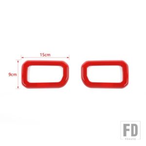 スズキ ジムニー 2019-24 車インナードアハンドル装飾カバーインテリアアクセサリー - Red