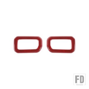スズキ ジムニー 2019-24 車インナードアハンドル装飾カバーインテリアアクセサリー - Red Carbon Fiber