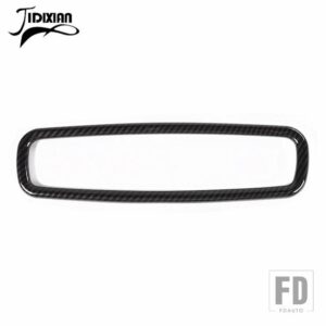 フォード 車インテリアバックミラー装飾カバーマスタング 2009+ ブロンコスポーツブロンコ 2015+ F150 2015+ - carbon fiber grain