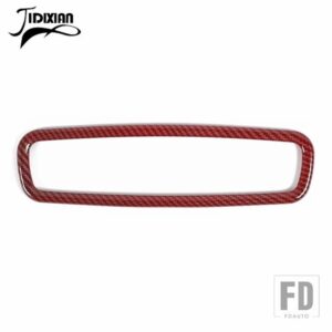 フォード 車インテリアバックミラー装飾カバーマスタング 2009+ ブロンコスポーツブロンコ 2015+ F150 2015+ - Red Carbon Fiber