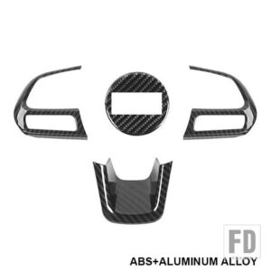ジープ ステアリングホイールパネル装飾カバーレネゲード 2015 コンパス 2017-2020 インテリアアクセサリー - Carbon Fiber 4PCS