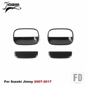 スズキ 車外装リアテールドアハンドルボウル装飾カバー ジムニー 2007-17 - carbon door side