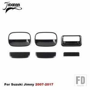 スズキ 車外装リアテールドアハンドルボウル装飾カバー ジムニー 2007-17 - carbon a set