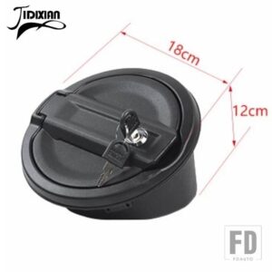 ジープ タンクカバーアクセサリー車外装オイル燃料タンクキャップカバーラングラー JL 2018-24 アップ - black with lock