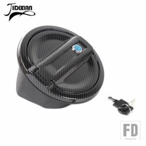 ジープ タンクカバーアクセサリー車外装オイル燃料タンクキャップカバーラングラー JL 2018-24 アップ - carbon with lock