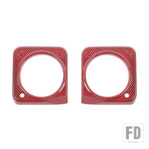 スズキ ジムニー 2019-24 アップダッシュボード装飾フレームカバーインテリアアクセサリー - Red Carbon Fiber