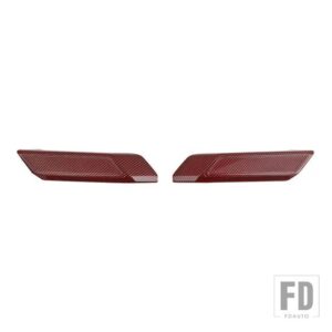 フォード ABS 車インナードアハンドル装飾カバートリムブロンコ 2 ドア 2021-24 アップインテリアアクセサリー - Red Carbon Fiber