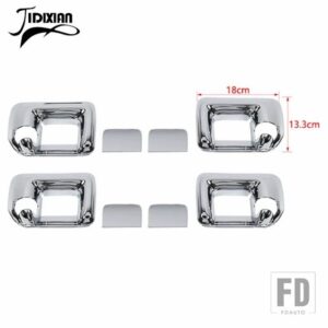 シボレー インテリアドアハンドル装飾カバーステッカーシルバラード GMC シエラ 2014-2018 カーアクセサリー - Chrome