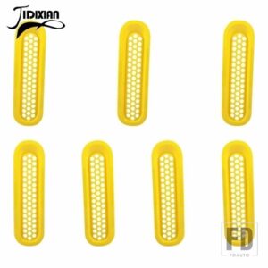 ジープ ラングラー JK 2007-17 フロントインサートレーシンググリル装飾カバー - Yellow