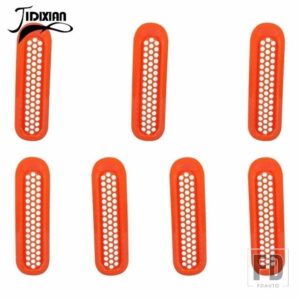 ジープ ラングラー JK 2007-17 フロントインサートレーシンググリル装飾カバー - Orange