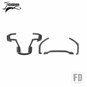 フォード F150 2015-20 ステアリングホイールのダッシュボード装飾カバートリムインテリアアクセサリー - Black Wood Grain
