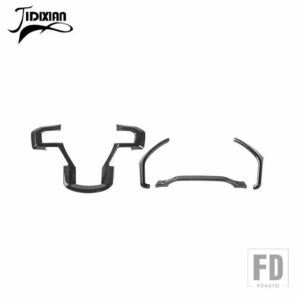 フォード F150 2015-20 ステアリングホイールのダッシュボード装飾カバートリムインテリアアクセサリー - Black Carbon Fiber