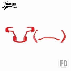 フォード F150 2015-20 ステアリングホイールのダッシュボード装飾カバートリムインテリアアクセサリー - Red