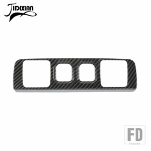 シボレー 電源 USB ソケットパネル装飾カバーステッカーシルバラード GMC シエラ 2014-2018 アクセサリー - carbon fiber grain