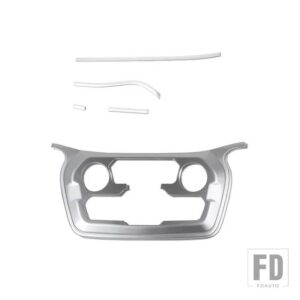 ジープ ダッシュボード空調コントロールパネル装飾カバーレネゲード 2018-24 アップ - silver kit