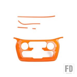 ジープ ダッシュボード空調コントロールパネル装飾カバーレネゲード 2018-24 アップ - orange kit