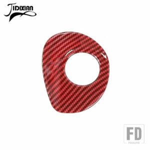 スズキ キー穴点火スイッチ装飾カバー ジムニー 2019-24 アップインテリアアクセサリー - Red Carbon Fiber